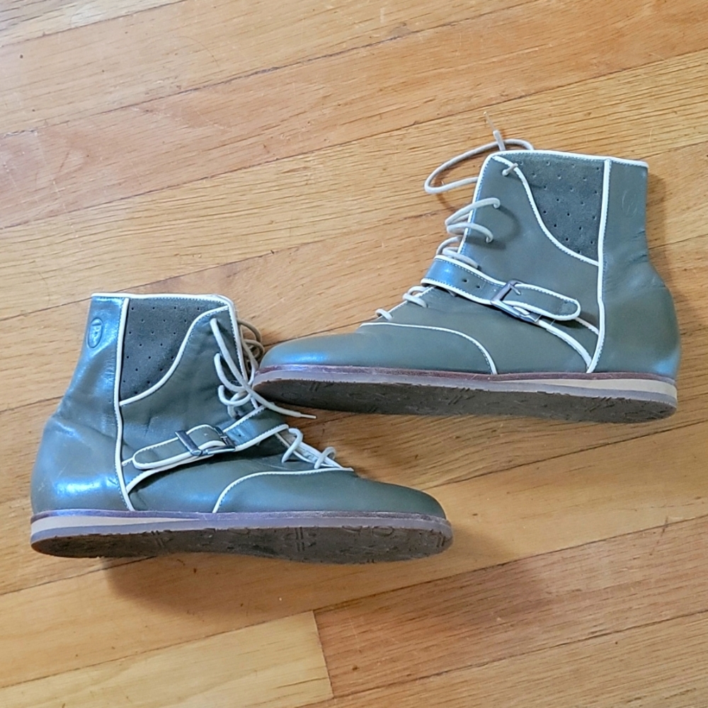 Vintage Olive Green John Fluevog In The Money Boot